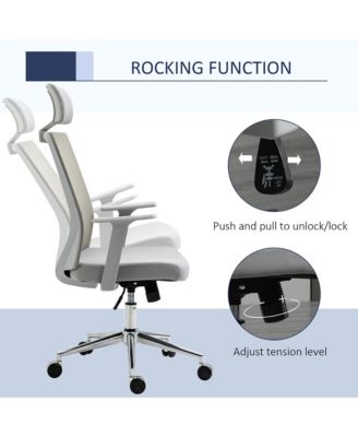 Swivel Office Chair Task Chair w/ Adjustable Height, Headrest,