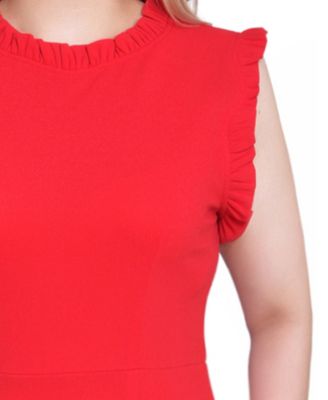 Women's Sleeveless Ruffle Detail Dress