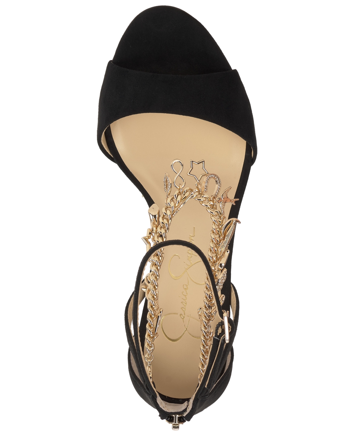 Jessica Simpson Women's Jetser Embellished Chain Dress Sandals In Black