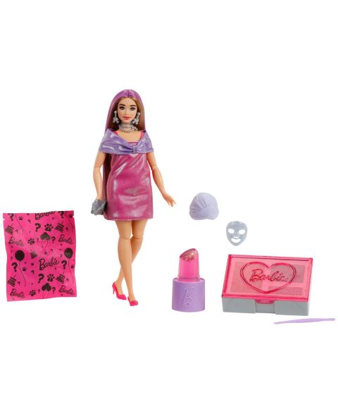 Детская кукла Barbie Party Unboxed Color-Change Sparkle Doll with 10 Surprises, Ages 3+