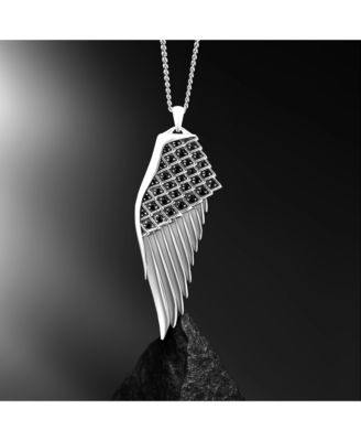 Men's Wing Pendant Necklace – Silver