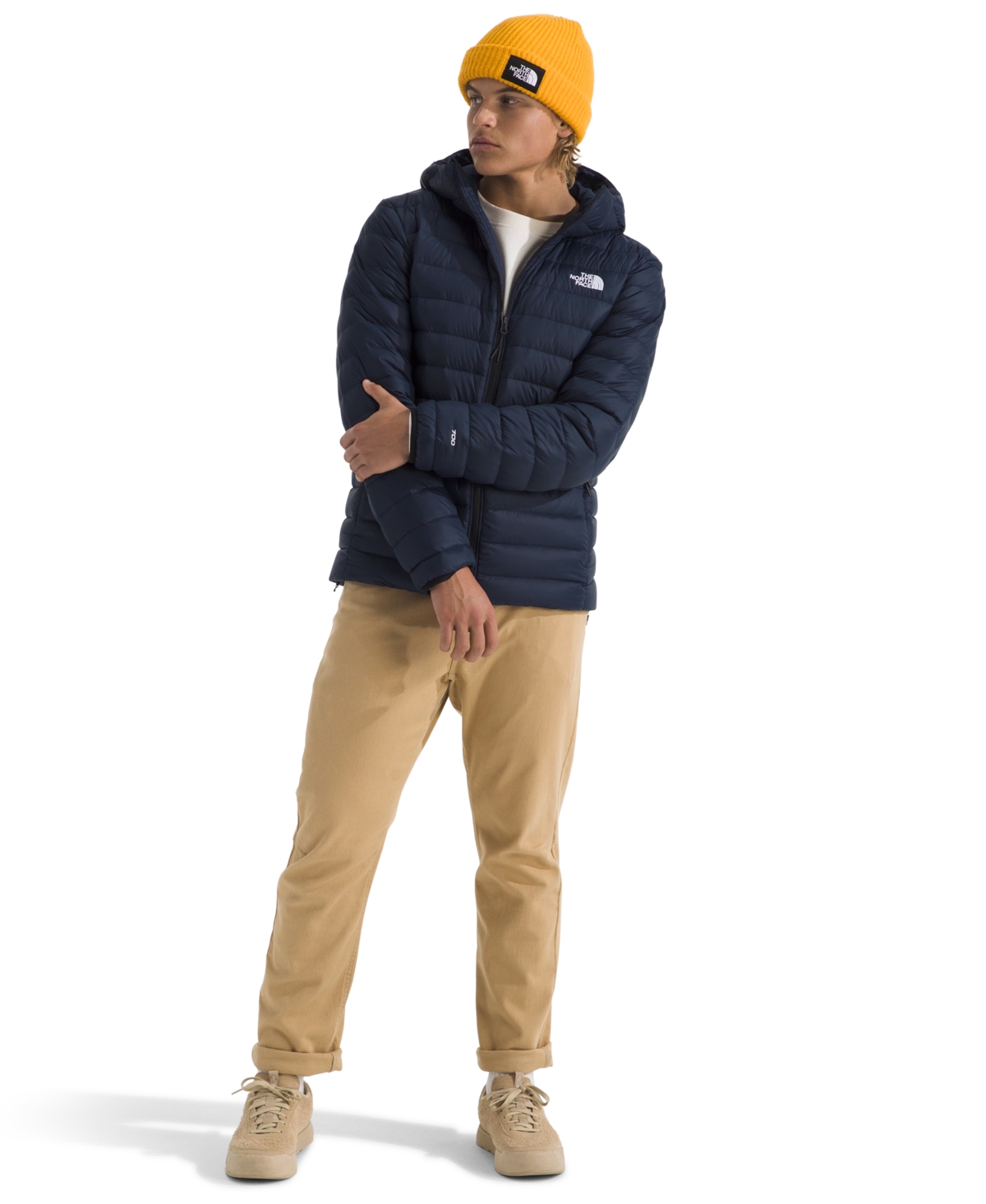 The North Face Classic 700 Fill Power Down Hooded Jacket In Animal Print