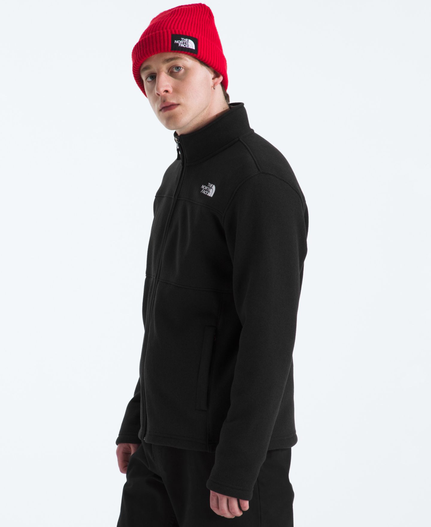 Мужская куртка The North Face Gordon Lyons на молнии, цвет: Чёрный меланжевый — фото 3