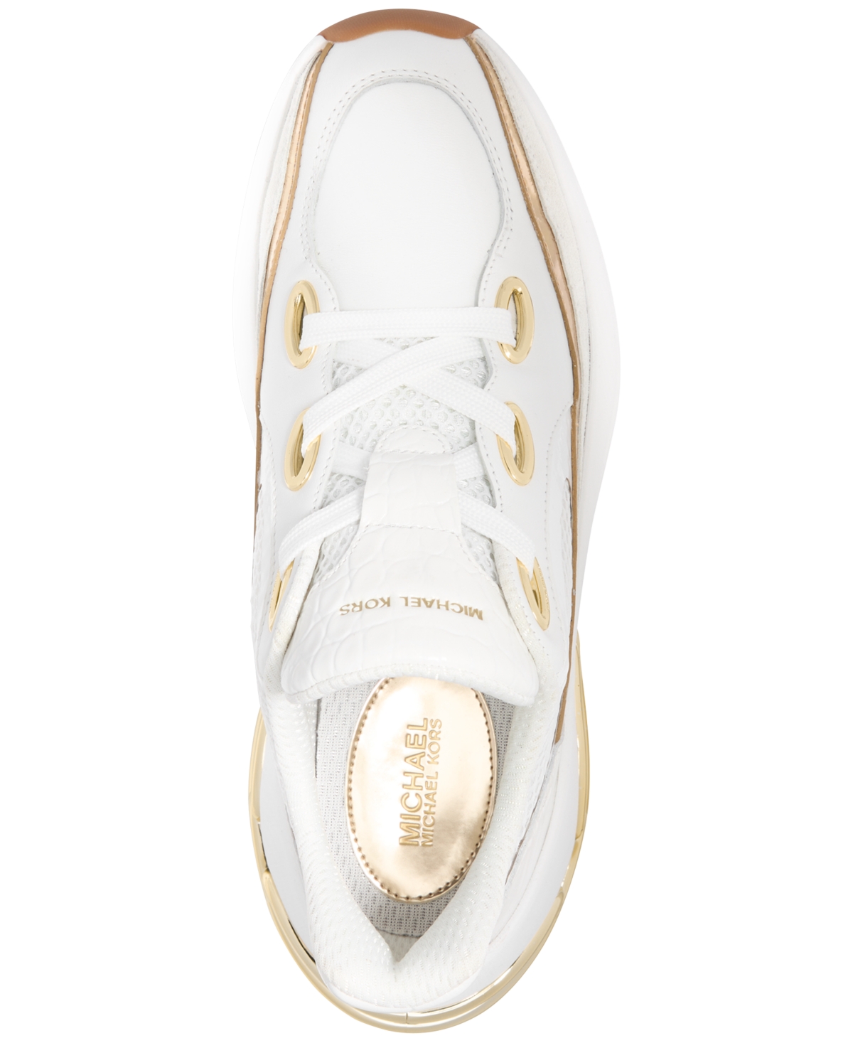 Michael Kors Toni Mixed-media Trainer In White