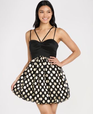 Women's Metallic Dots Short Dress