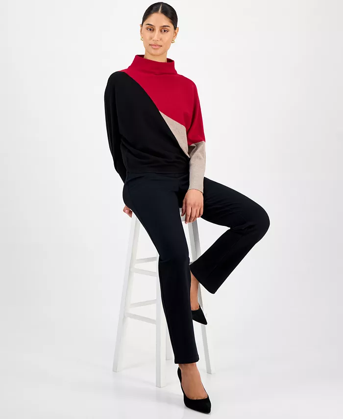 Women's Funnel-Neck Dolman-Sleeve Sweater - thumbnail 4