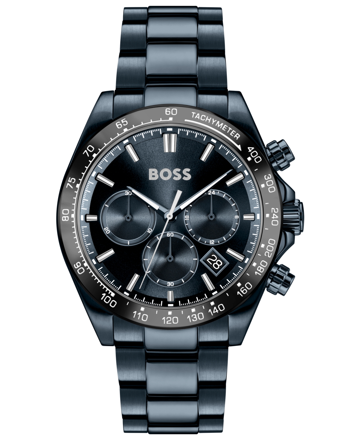 Hugo Boss Men's Hero 2.0 Quartz Fashion Chrono Ionic Plated Blue Steel Watch, 44mm In Blue