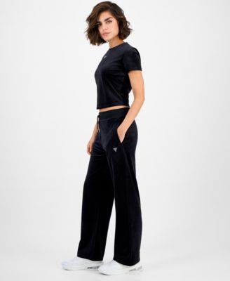 Women's Couture Straight-Leg Velour Pants