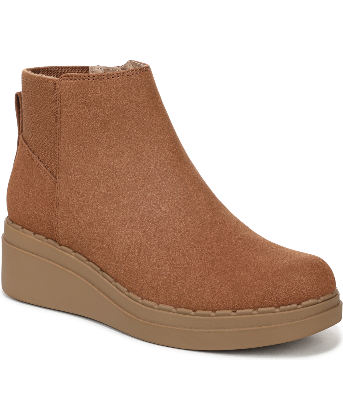 Lifestride Women's Dubliner Wedge Zip Short Boots In Brown