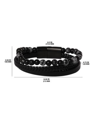 Braided & Beaded Bracelet - 8.5''