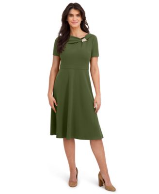 London Times - Petite Short Sleeve Dress