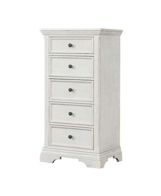 Olivia Traditional Wood Pier Chest in Brushed White