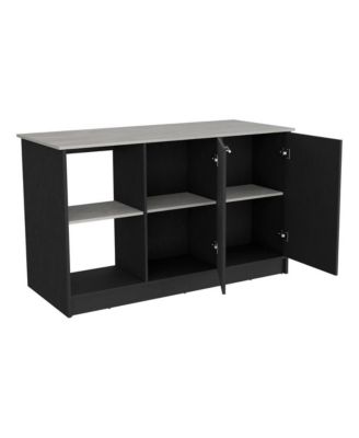 Kitchen Island Padua, Kitchen, Black / Onyx