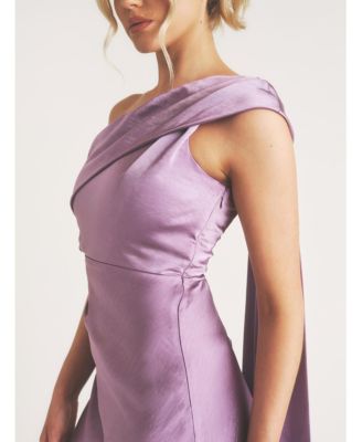 Women's One Shoulder Drape Bridesmaid Dress