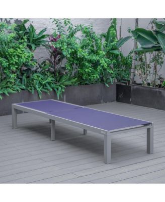 Marlin Patio Chaise Lounge Chair With Grey Aluminum Frame