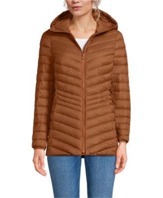 Women's Wanderweight Packable Down Hooded Long Jacket