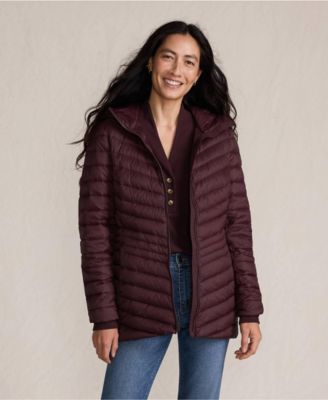 Women's Wanderweight Packable Down Hooded Long Jacket