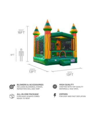 Amazon River Commercial Grade Bounce House for Kids and Adults (with Blower), Basketball Hoop, Outdoor Indoor, Bouncer Jumper, Birthday Party, Rental Grade, Big Inflatable