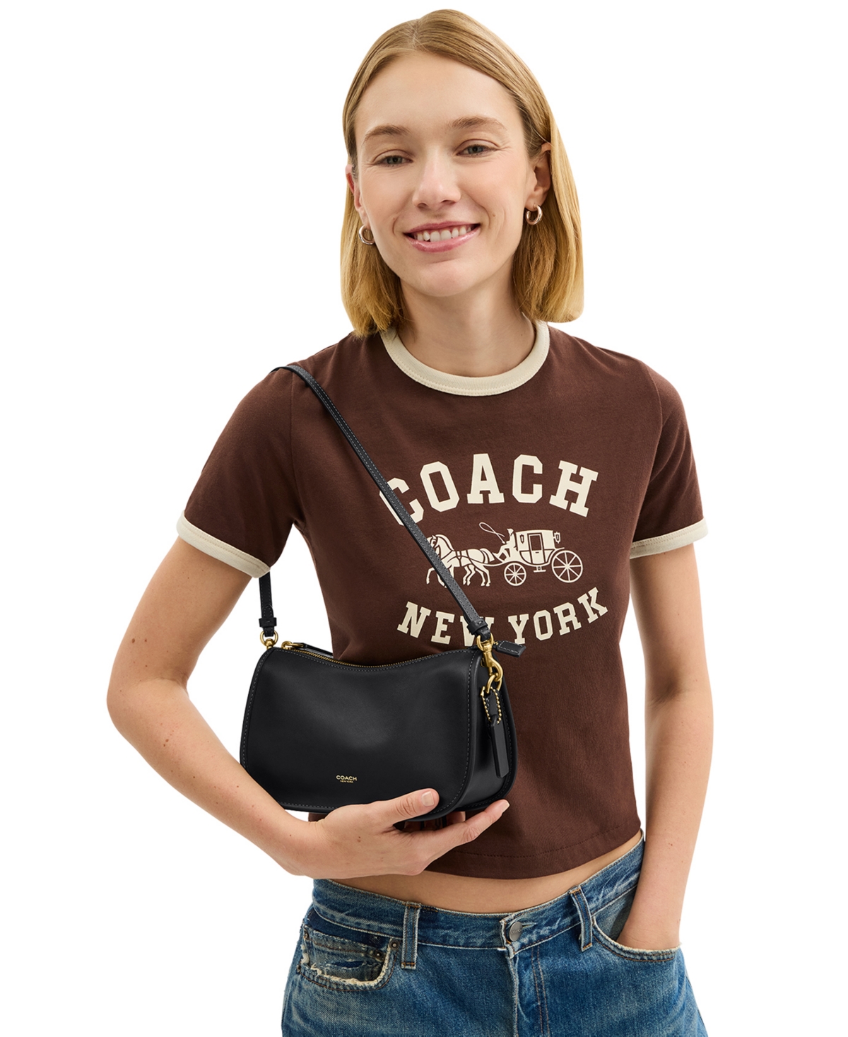 Coach Waverly Small Leather Shoulder Bag