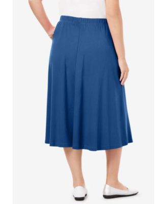 Women's Plus Size 7-Day Knit A-Line Skirt