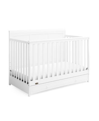 Asheville 4-in-1 Convertible Crib with Drawer (White)