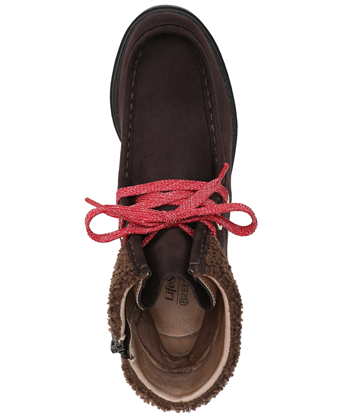 Lifestride Women's Devon Wedge Zip Short Boots In Brown