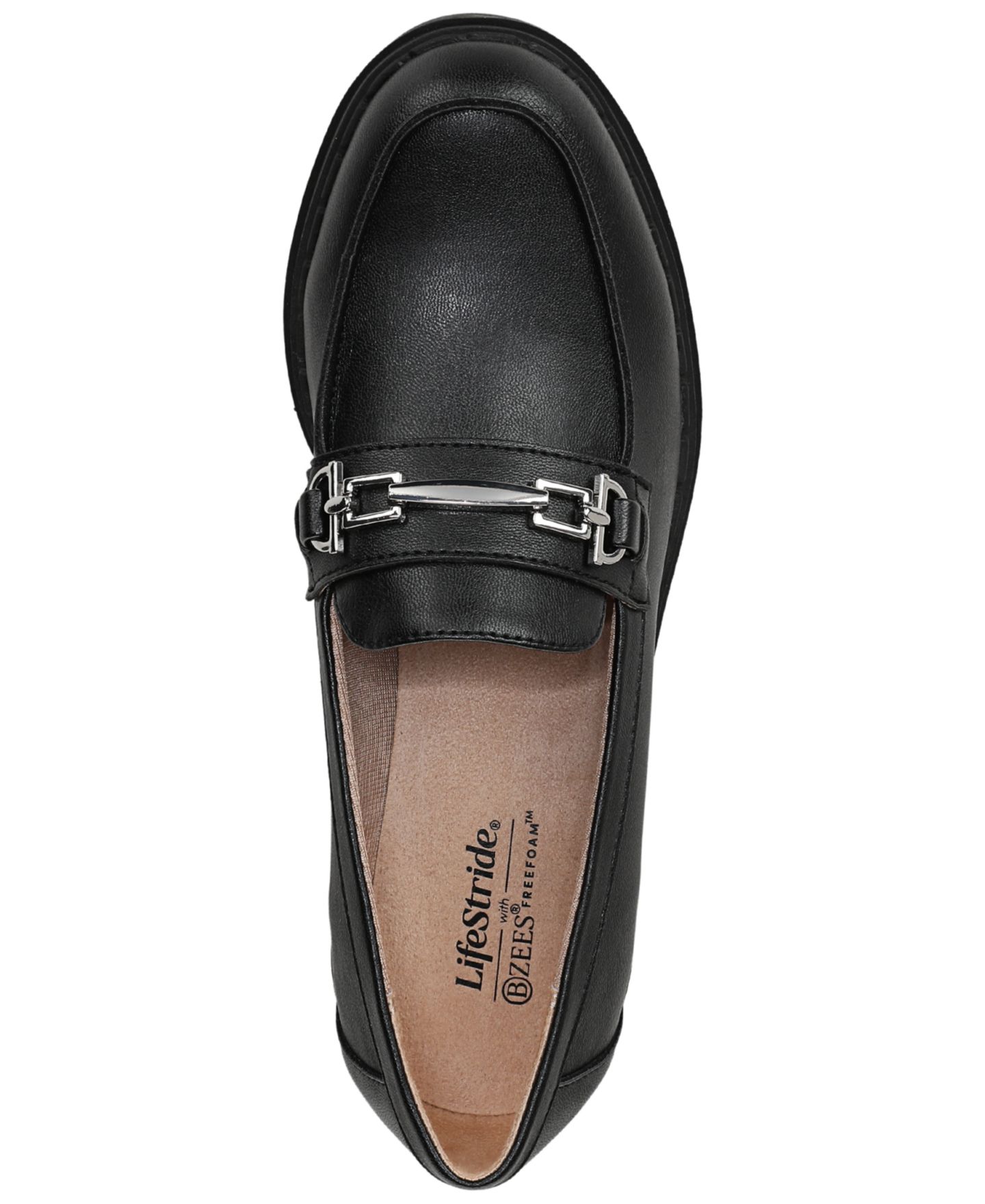 Женские туфли LifeStride Dolce-Bit Wedge Loafer, цвет: Чёрная искусственная кожа — фото 4