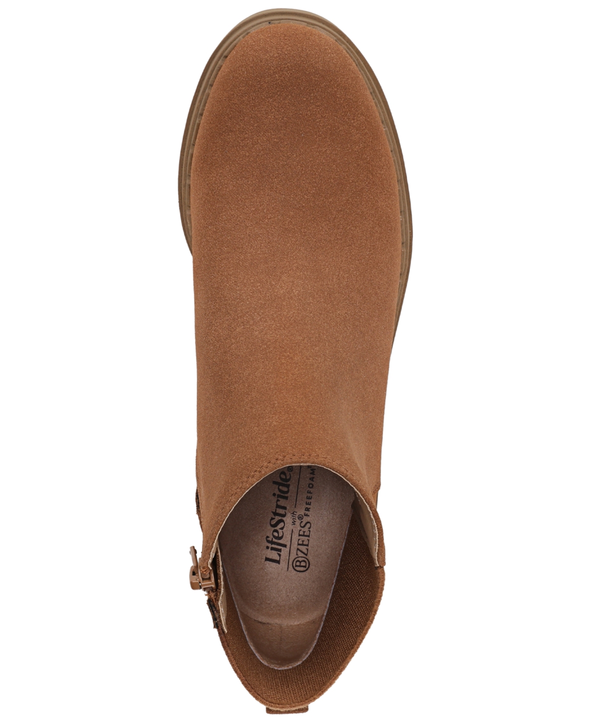Lifestride Women's Dubliner Wedge Zip Short Boots In Brown