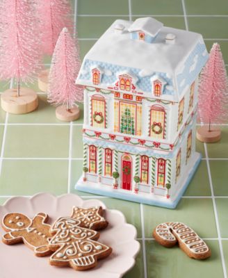 Village Christmas Cookie Jar