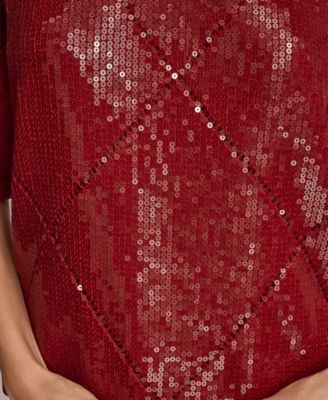 Women's Short Sleeve Sequin Sweater