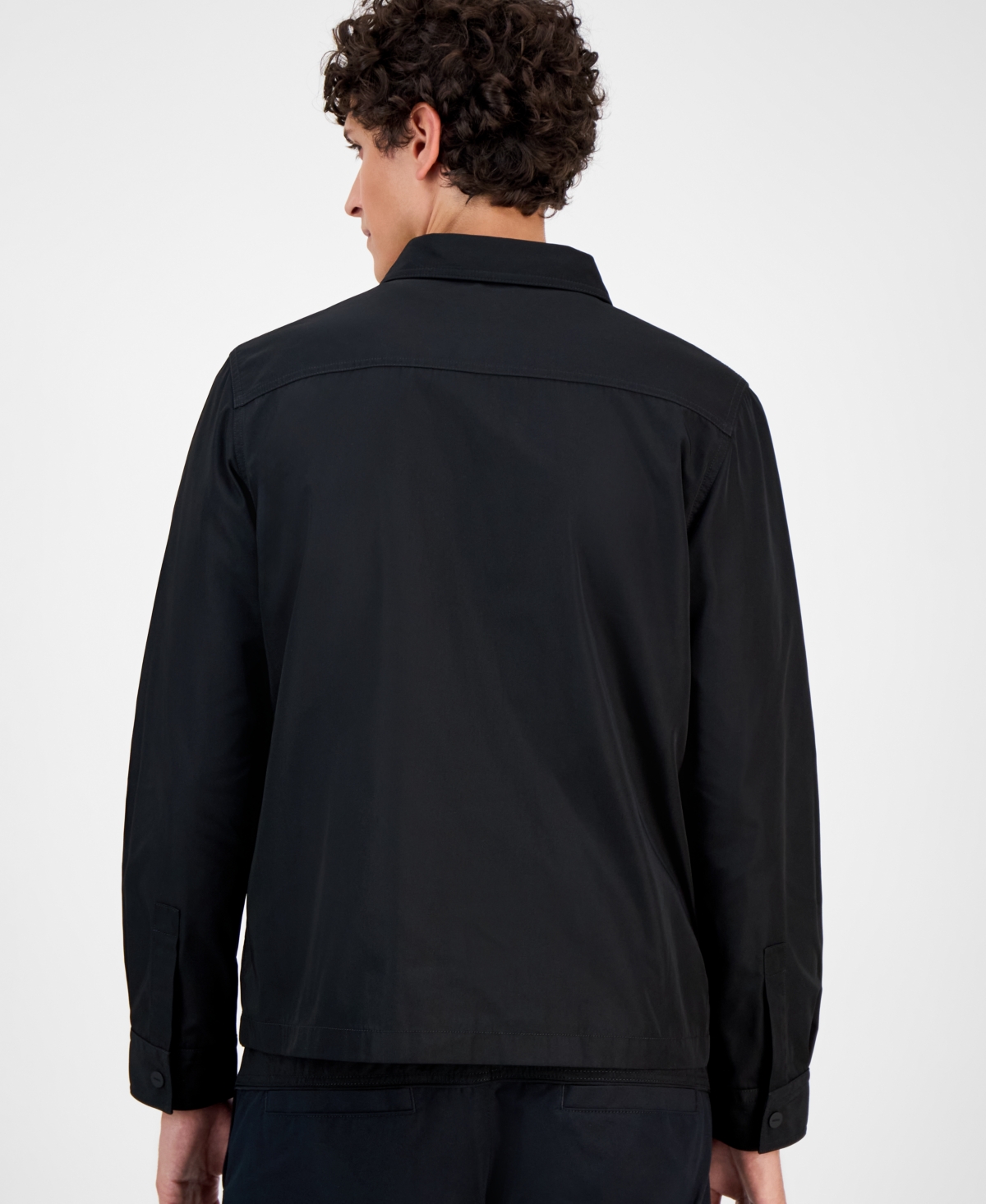 Hugo Boss Hugo By  Men's Logo Oversized Shirt Jacket In Black