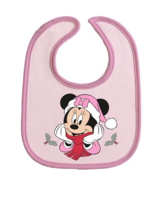 Baby Girls' Minnie Mouse Coverall, Bodysuit, Cap, Bib and Pants, 5-Piece Set