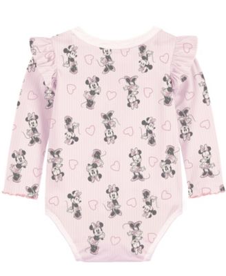 Baby Girls' Minnie Printed Bodysuit, Pants and Headband, 3-Piece Set