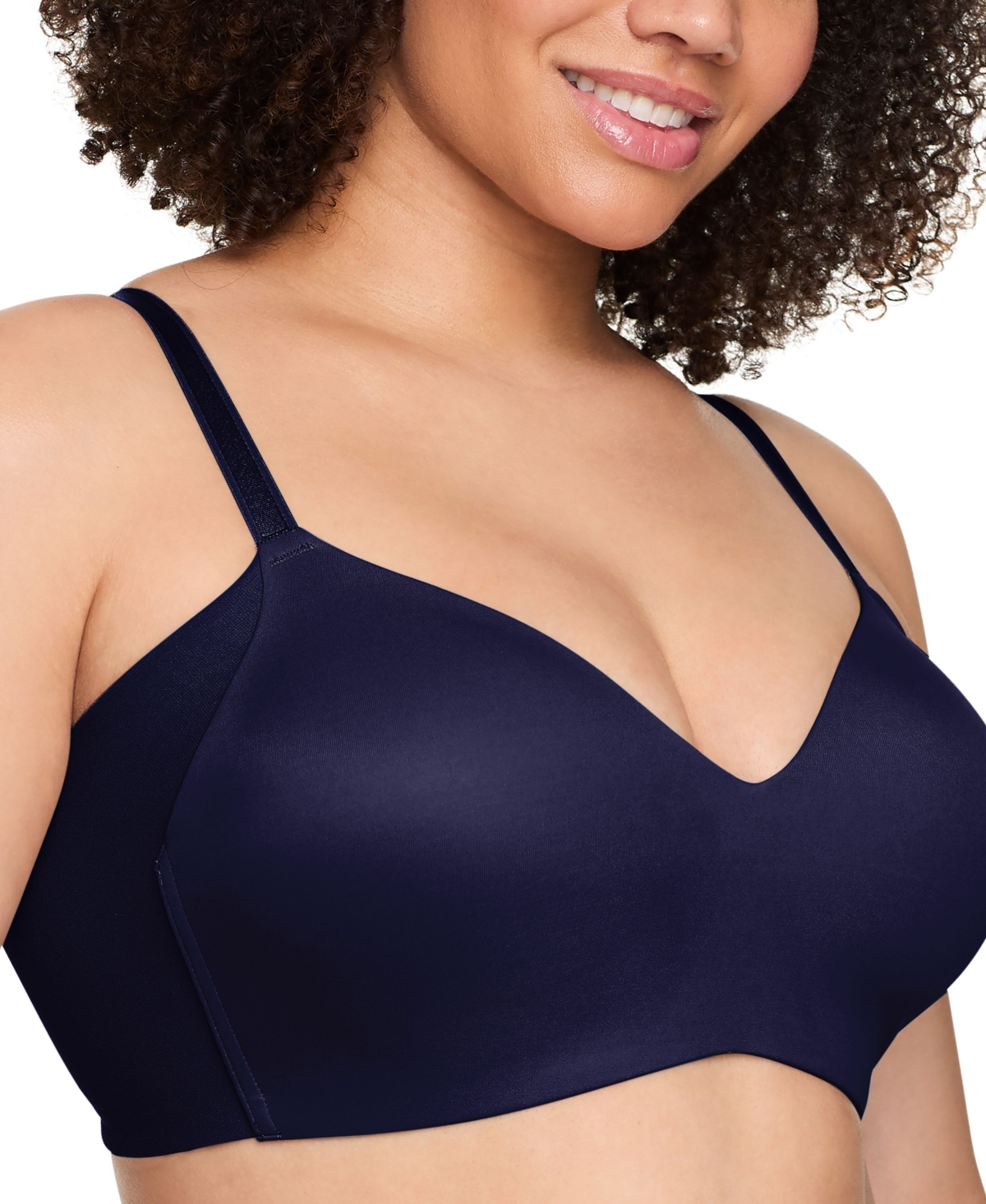 Warner's Women's No Side Effects Underarm-smoothing Wireless Bra Rm3061a In Blue