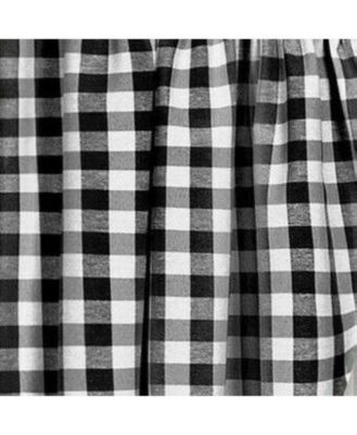 Farmhouse Plaid Gingham Check Swag Valance Curtain Panel Pair - 72 in. W x 63 in. L