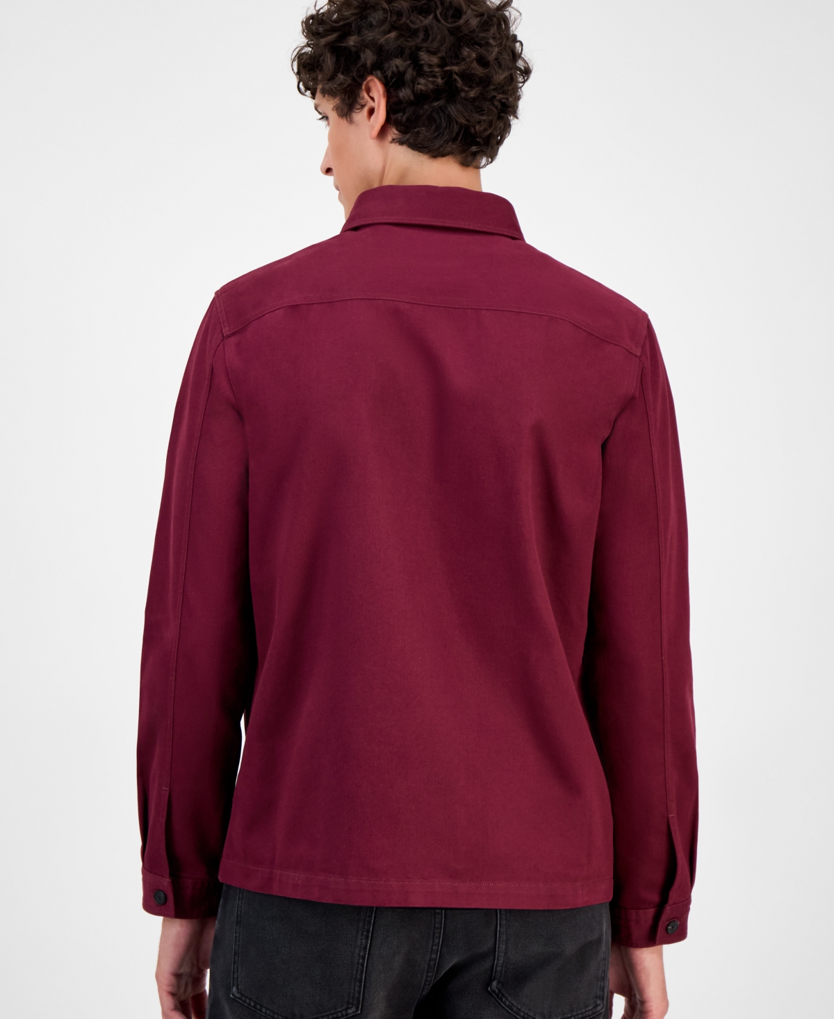 Hugo Boss Hugo By  Men's Cotton Twill Oversized Shirt In Burgundy