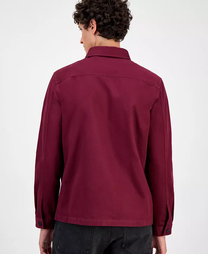 Men's Cotton Twill Oversized Shirt - thumbnail 4