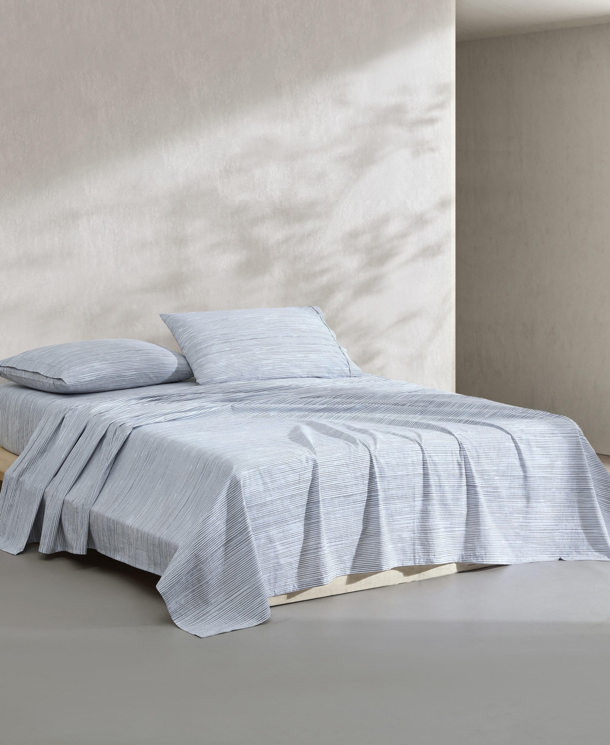 Closeout! Calvin Klein Washed Cotton Percale 4-Pc. Sheet Set