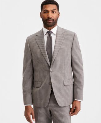 Michael Kors Men's Classic-Fit Grey Pinstripe Suit Separates