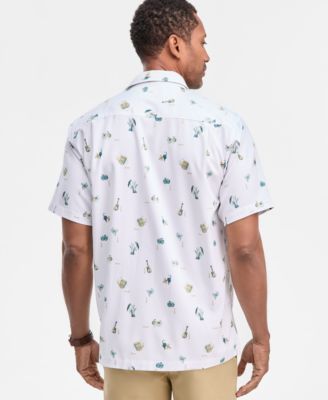 Men's Coastal Ease Petite Tropics Printed Shirt