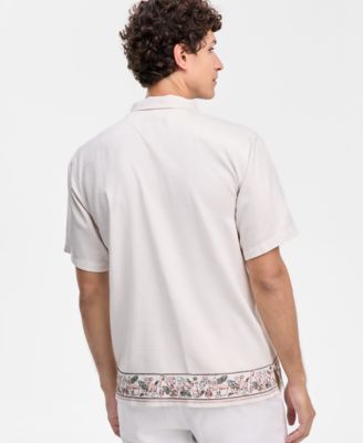 Men's Silk Holiday in Paradise Embroidered Shirt