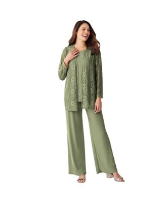 Women's Within 3-Piece Lace Jacket/Tank/Pant Set