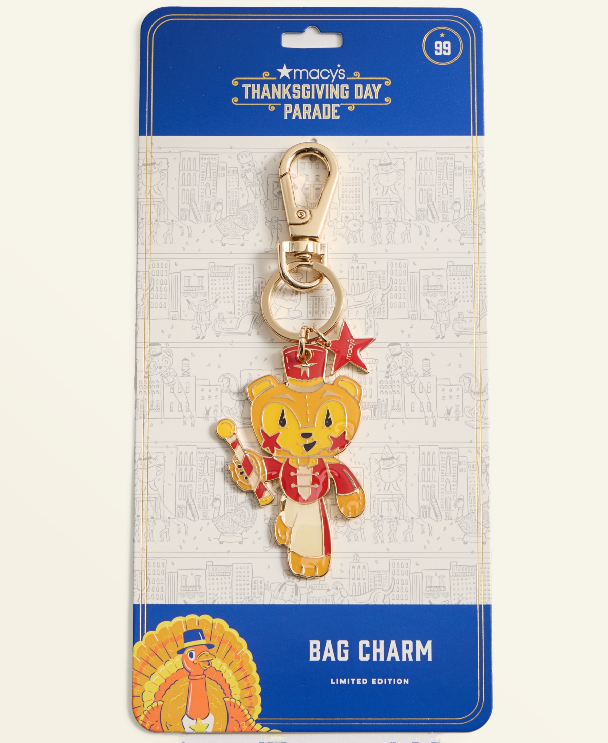 Macy's Thanksgiving Day Parade Enamel Bear Bag Charm,  Exclusive In Gold