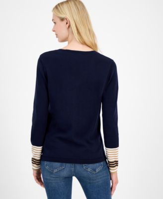 Women's Cotton V-Neck Sweater