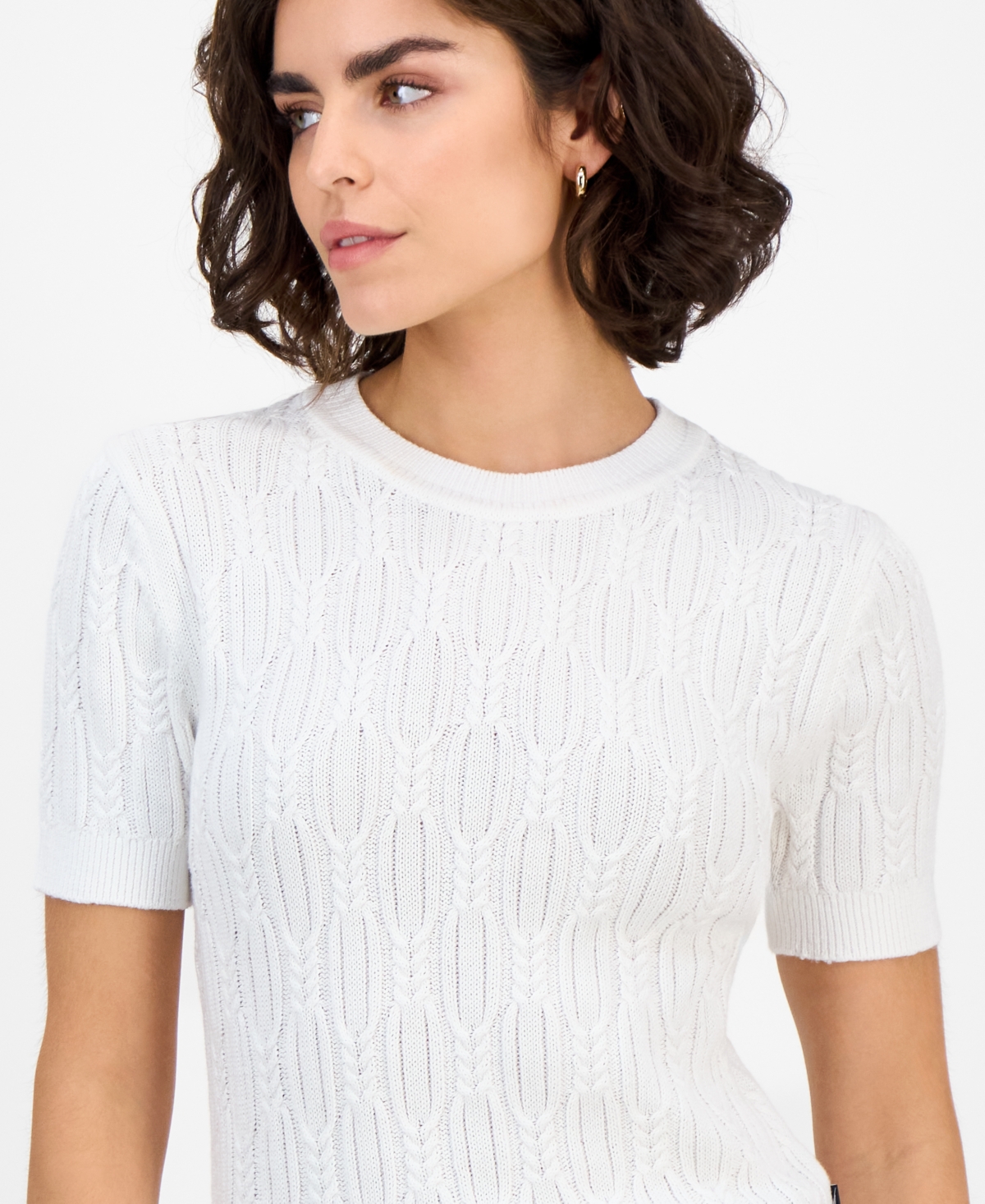 Nautica Women's Cotton Cable-Knit Sweater