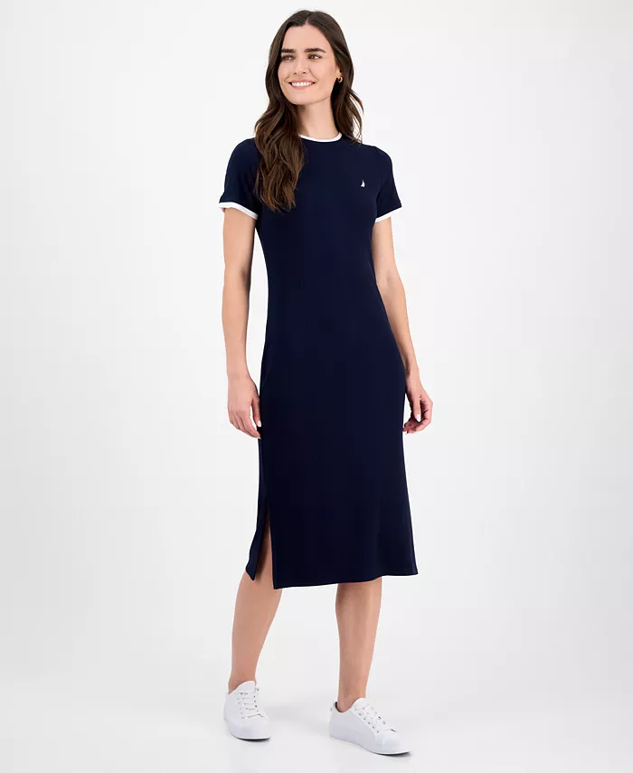 Nautica Women's Ribbed Midi Dress - thumbnail 4