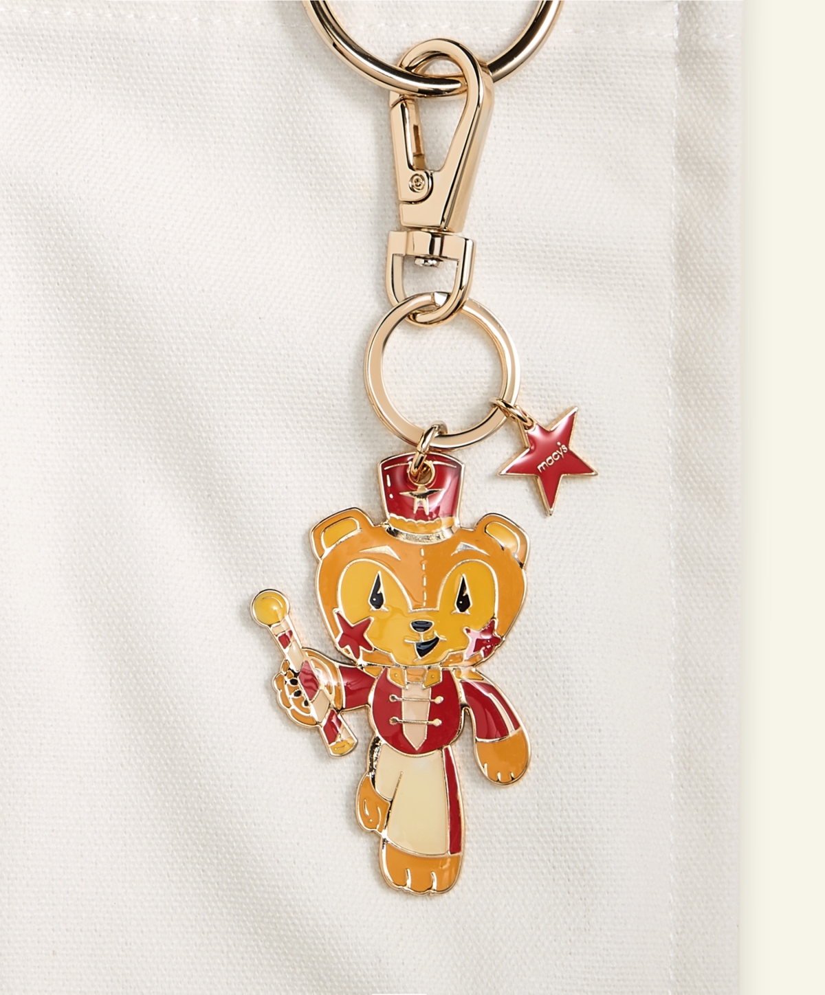 Macy's Thanksgiving Day Parade Enamel Bear Bag Charm,  Exclusive In Gold