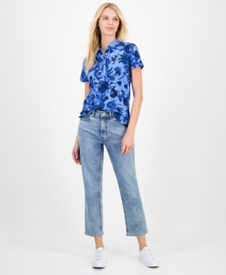Women's Festival Floral Polo Shirt