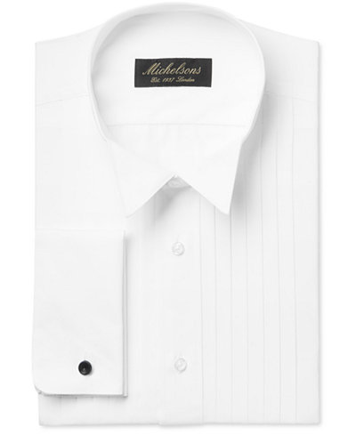 Michelsons Classic-Fit Pleated Point French Cuff Tuxedo Shirt