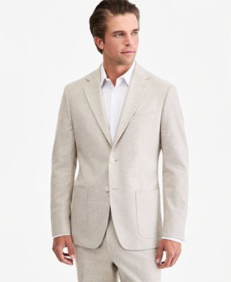 Men's Regular-Fit Tan Texture Suit Separate Jacket